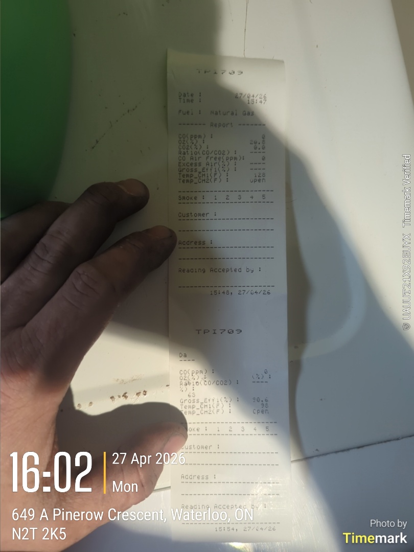 furnace tune-up and second opinion on a infraction