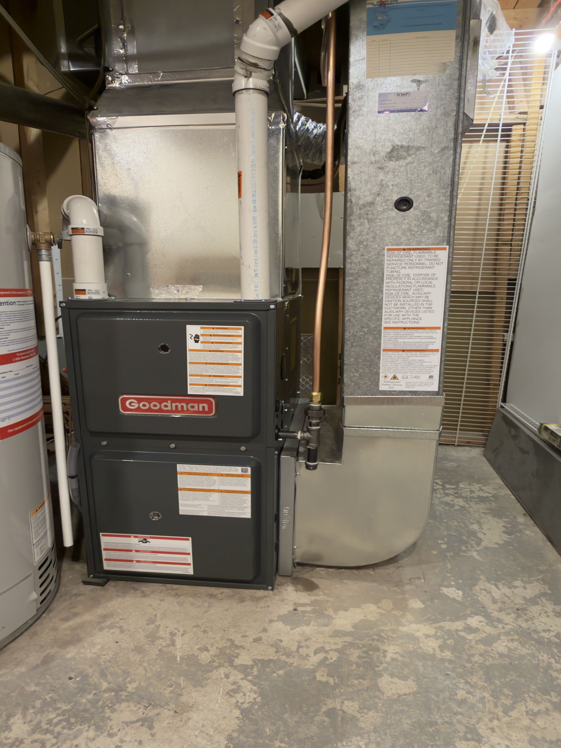 New furnace + AC installation.