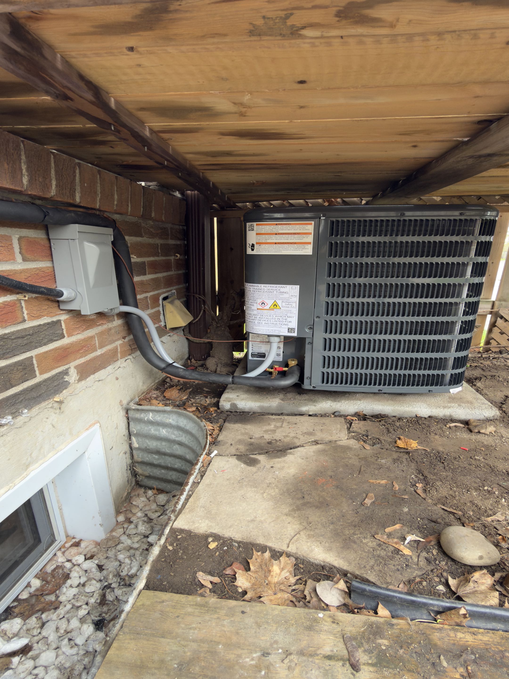 New furnace + AC installation.