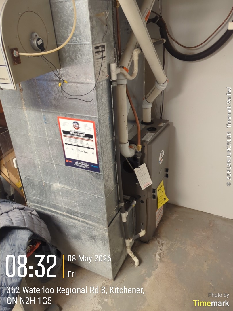 Completing a furnace tune-up for a customer in the Centreville area of Kitchener 