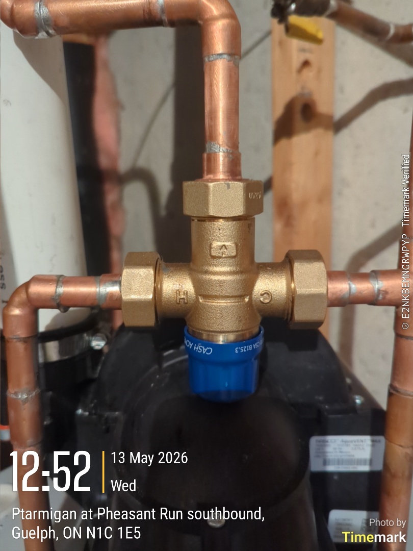 mixing valve not working on a hot water heater