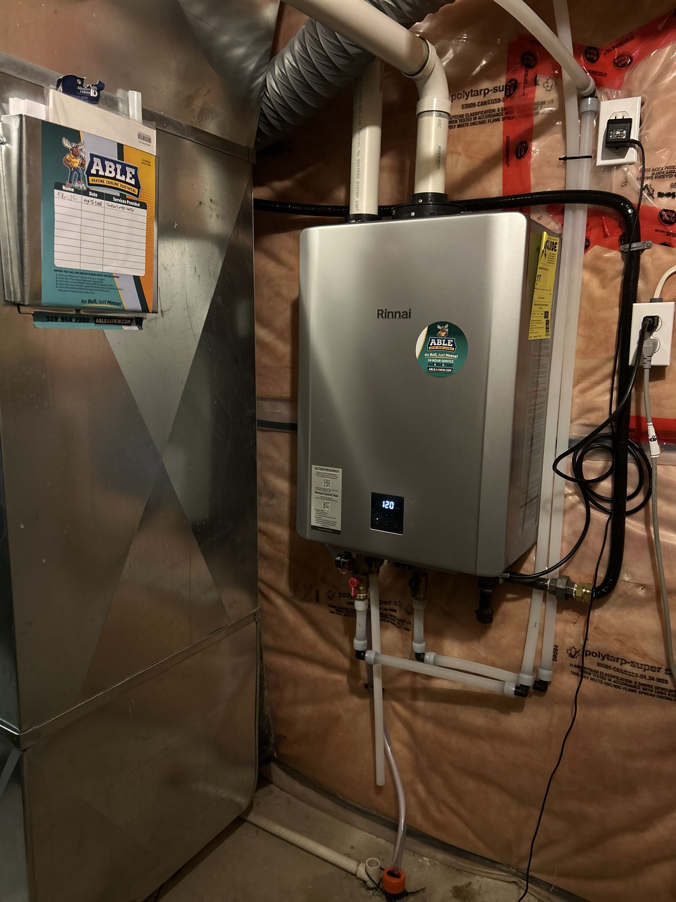 Thankless water heater install 