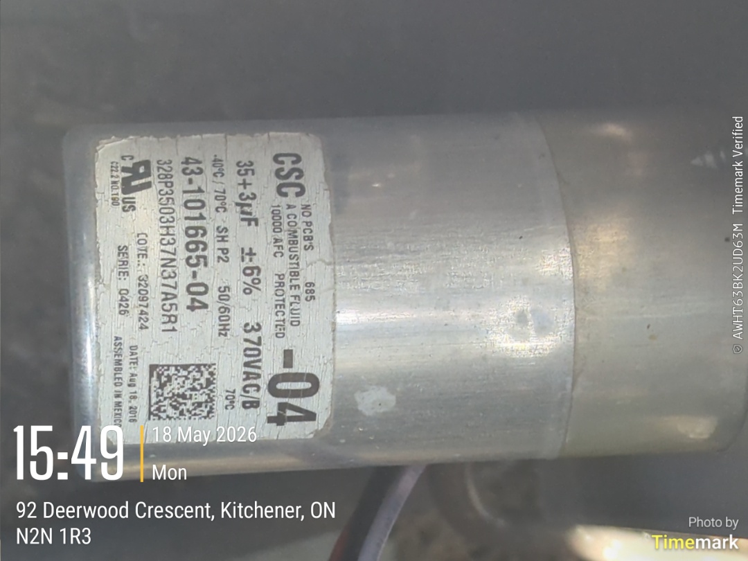no cooling call, bad capacitor and contactor