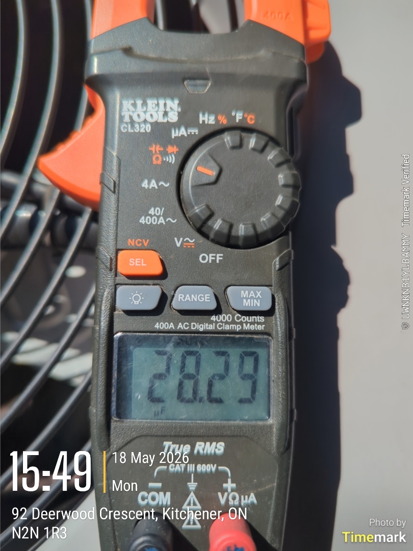 no cooling call, bad capacitor and contactor