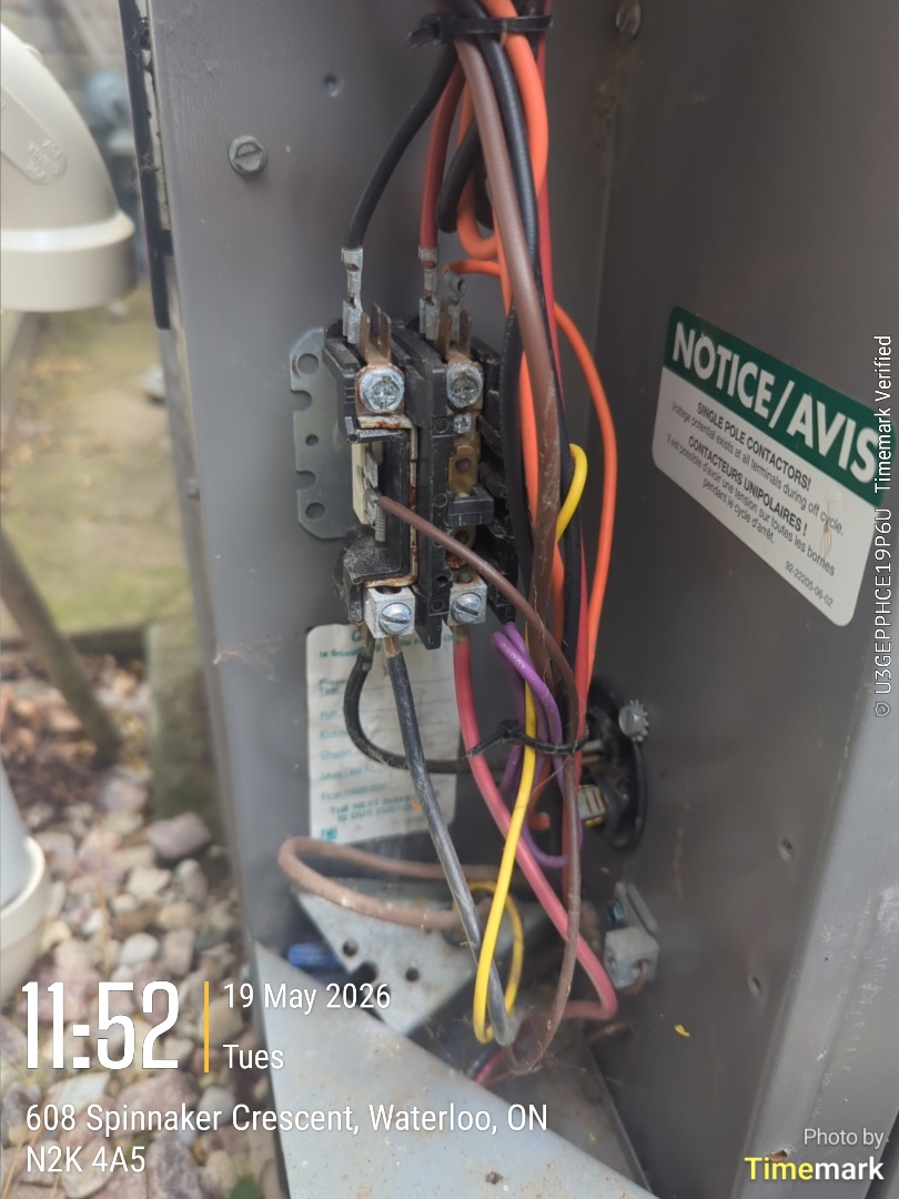 Completing a furnace and AC tune up for a family in the Northfield area of Waterloo