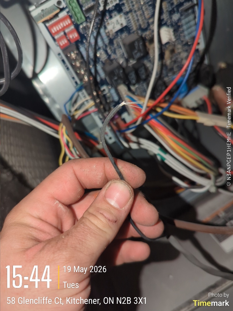 no cooling call. wires not hooked up