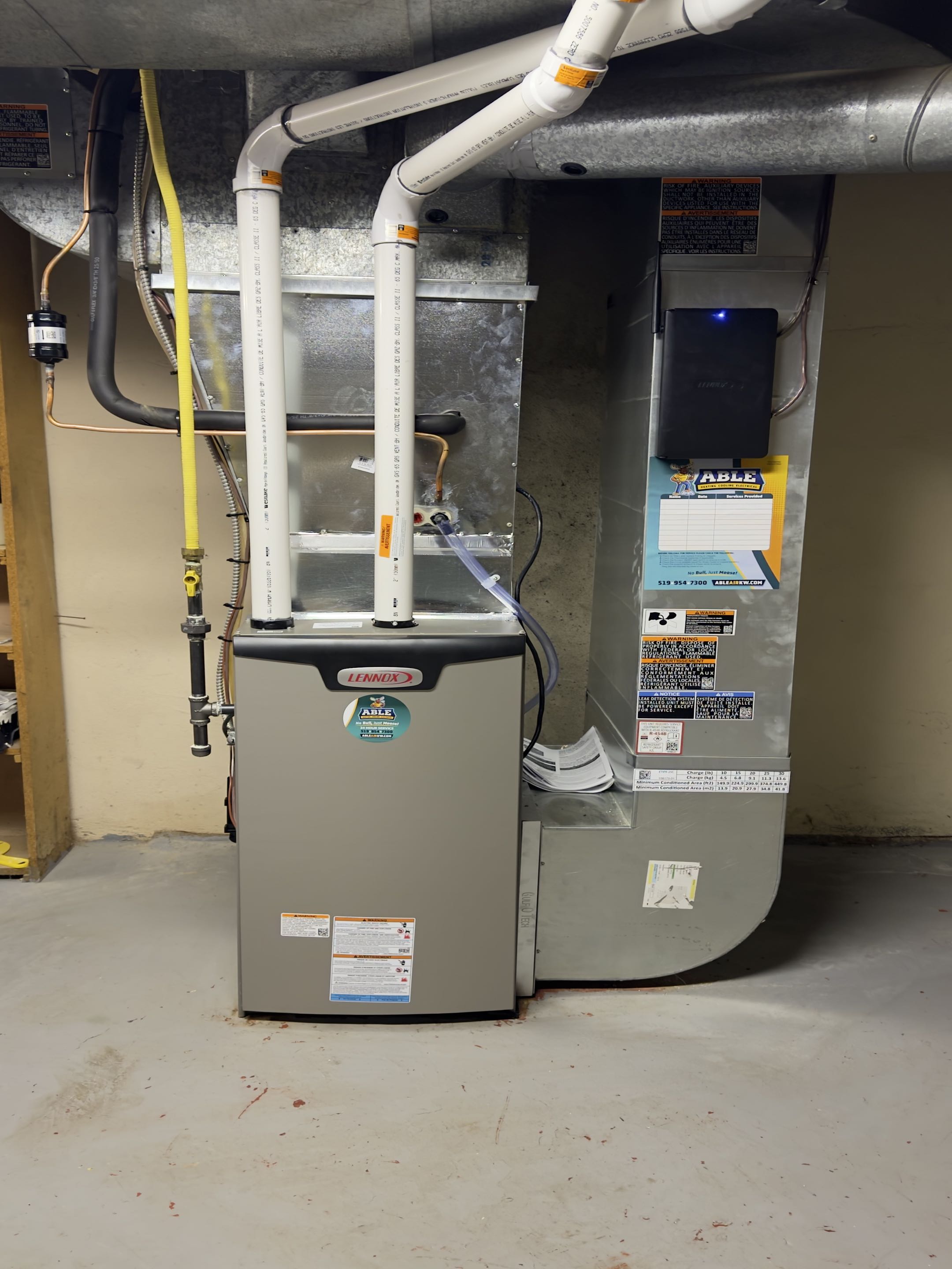 New Lennox furnace and AC.