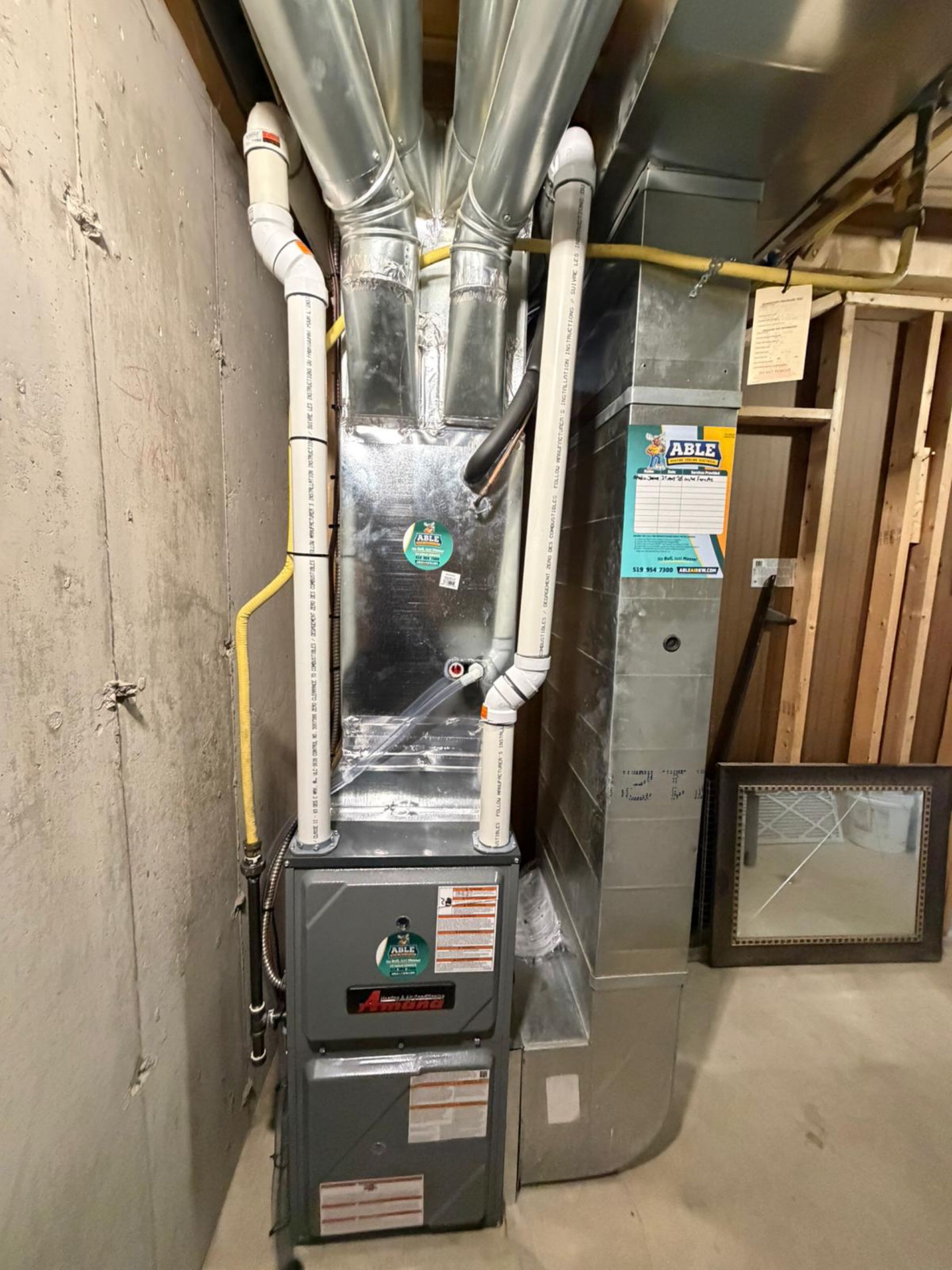New furnace and AC installation.