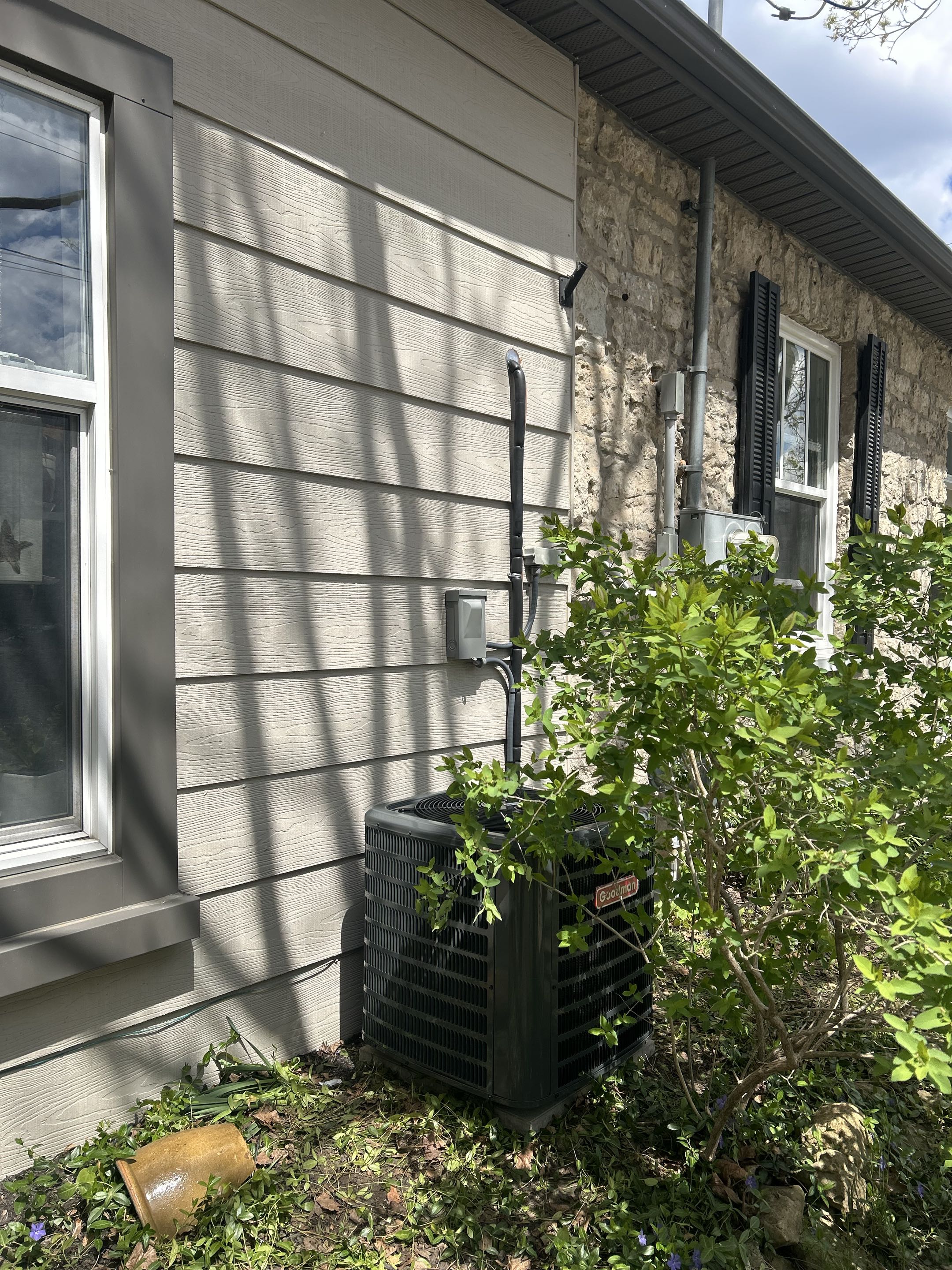 Completing a Goodman AC install for a family in the Galt area of Cambridge