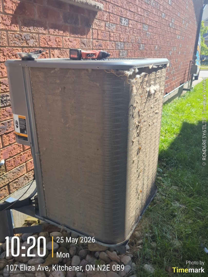 Performed a deep cleaning on a central AC in kitchener.