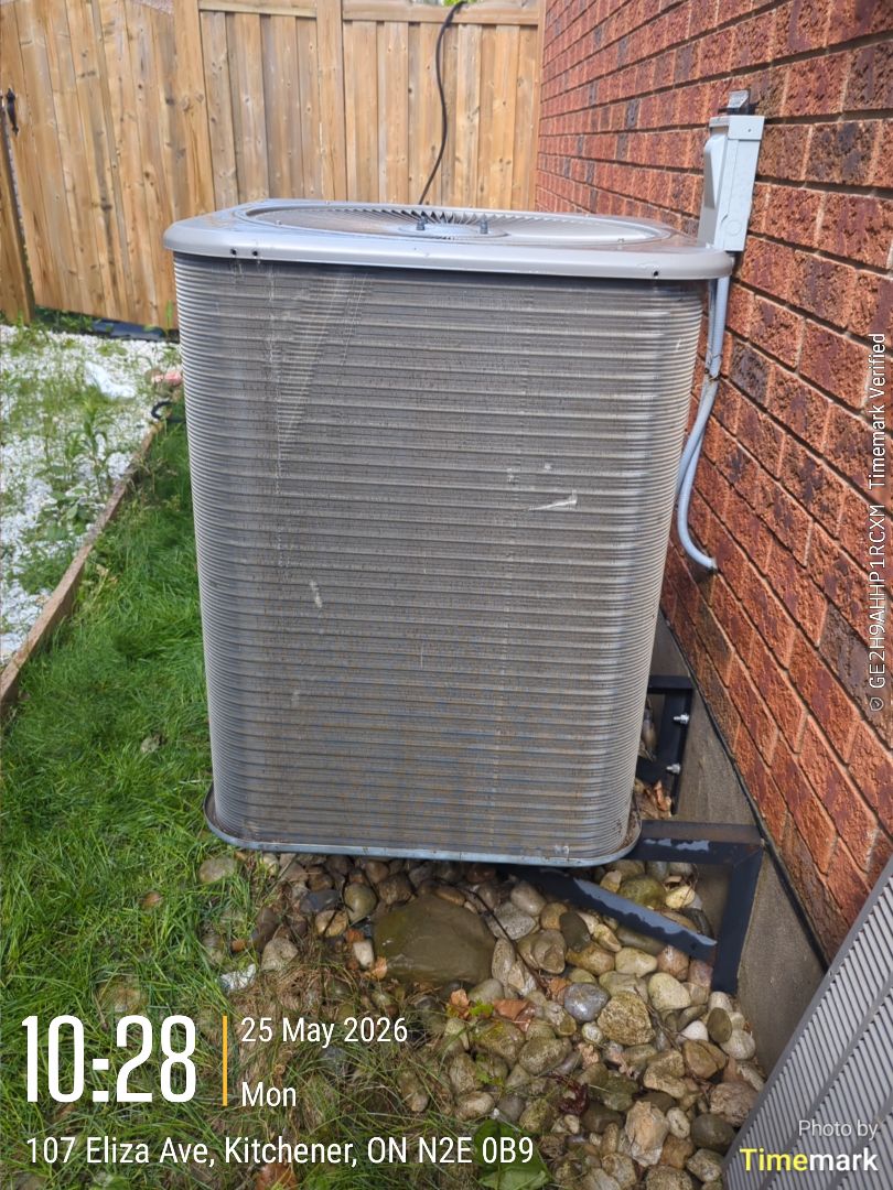 Performed a deep cleaning on a central AC in kitchener.