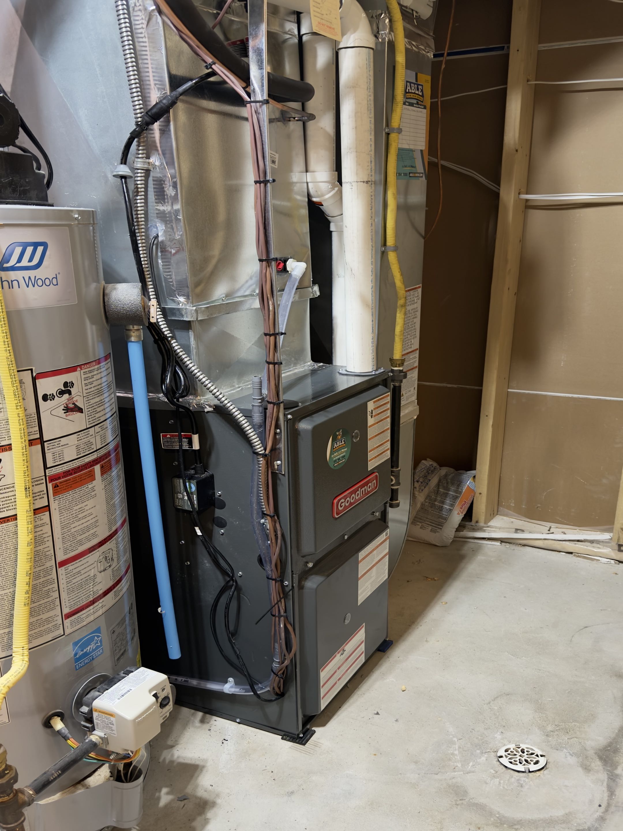 New furnace and AC installation