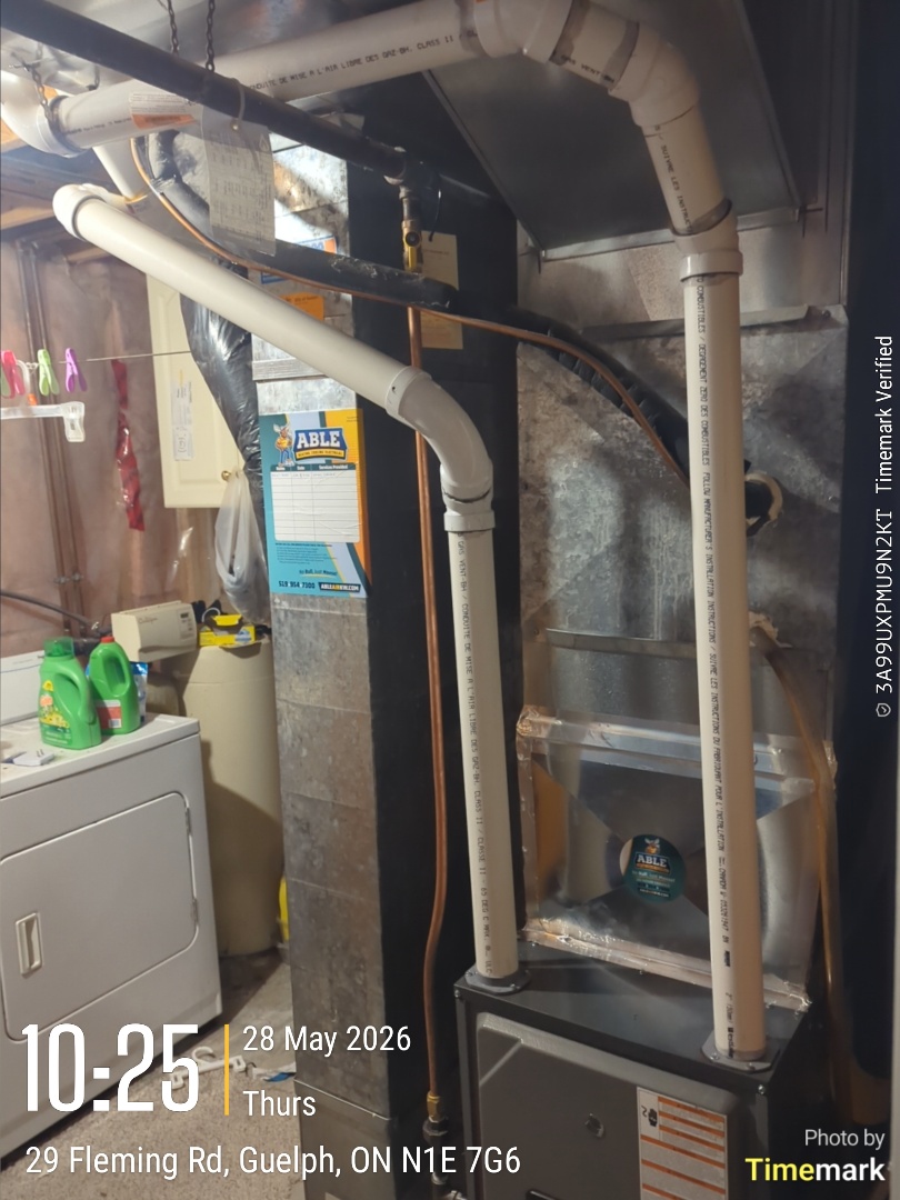 Completed venting for a customer in Guelph