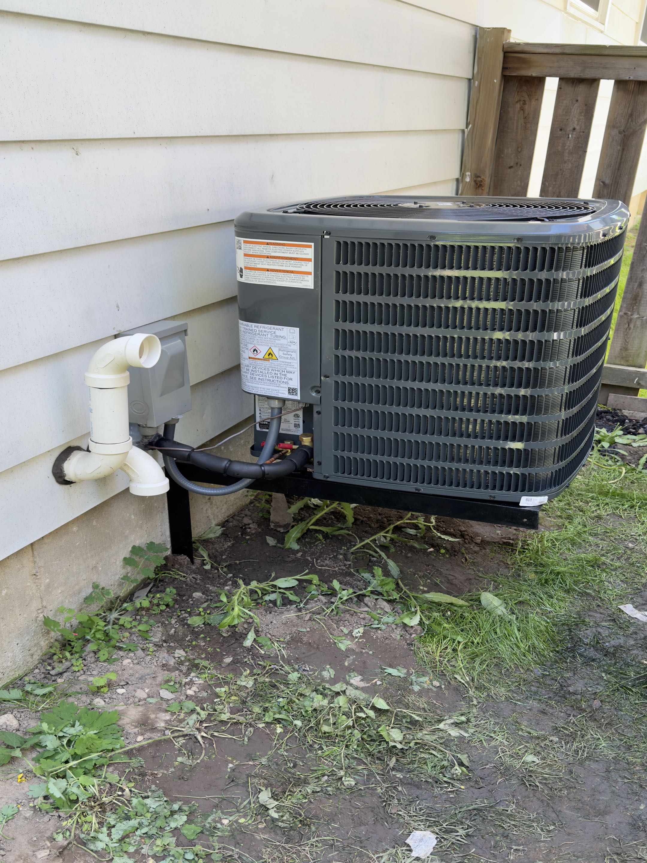 Completing a Goodman Ac installation for a family in the Forest Heights area of Kitchener