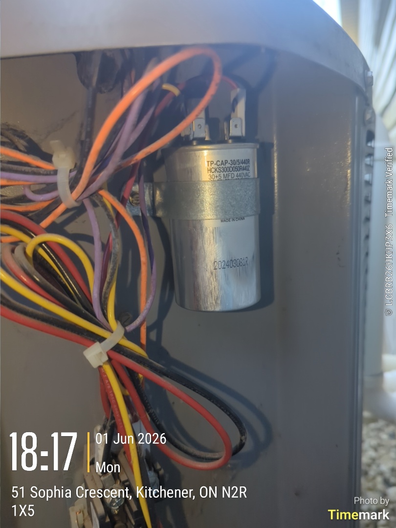 Completing a service call for no cool issues for a customer in the Idlewood Park area of Kitchener