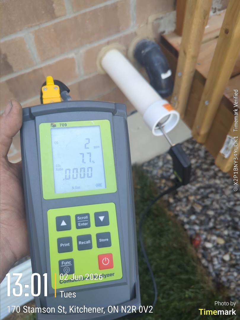 Completing a service call for a customer in the Williamsburg area of Kitchener