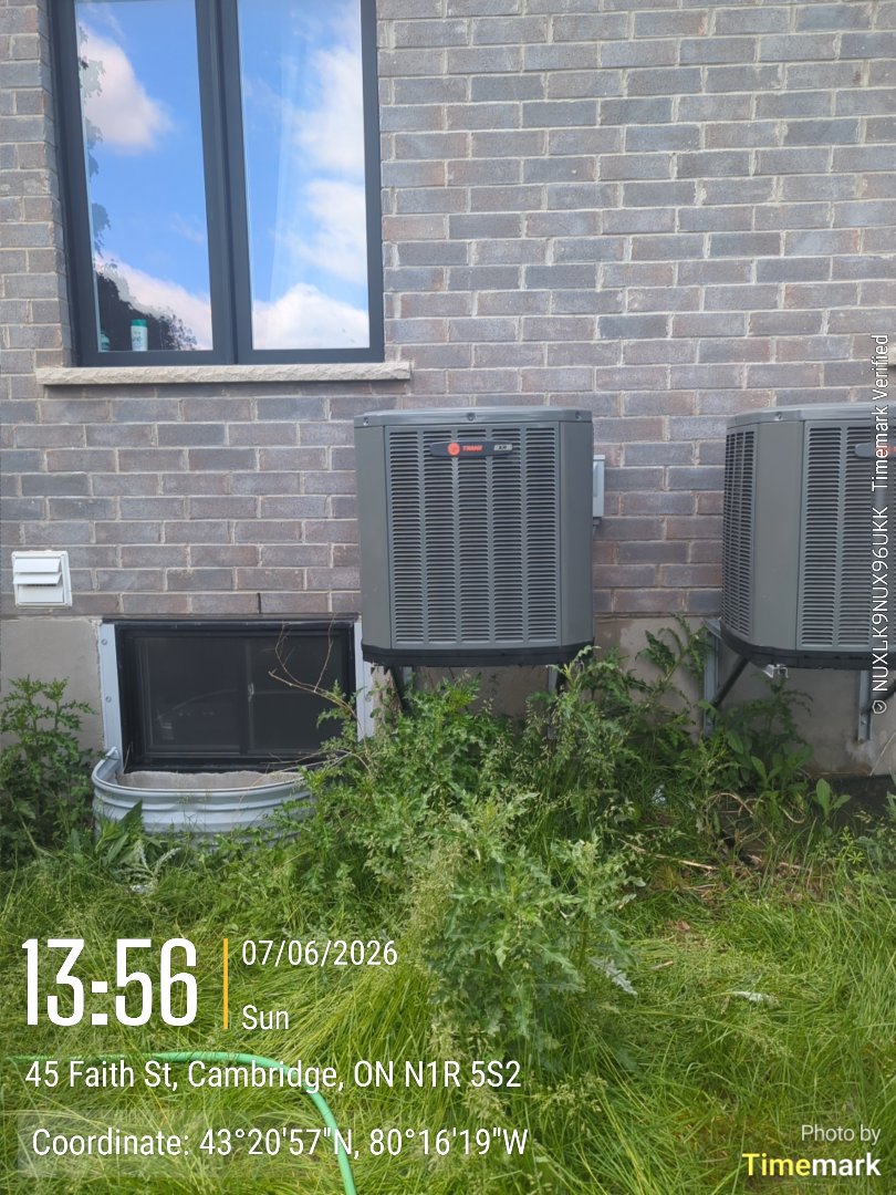 Completing a Trane AC service call for a customer in the Galt area of Cambridge 