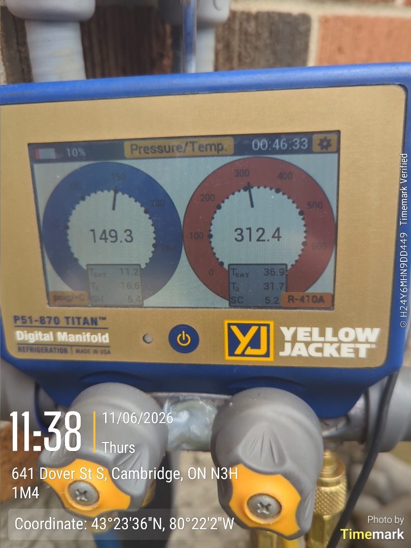 water found on floor near furnace, obstructed drain tube
