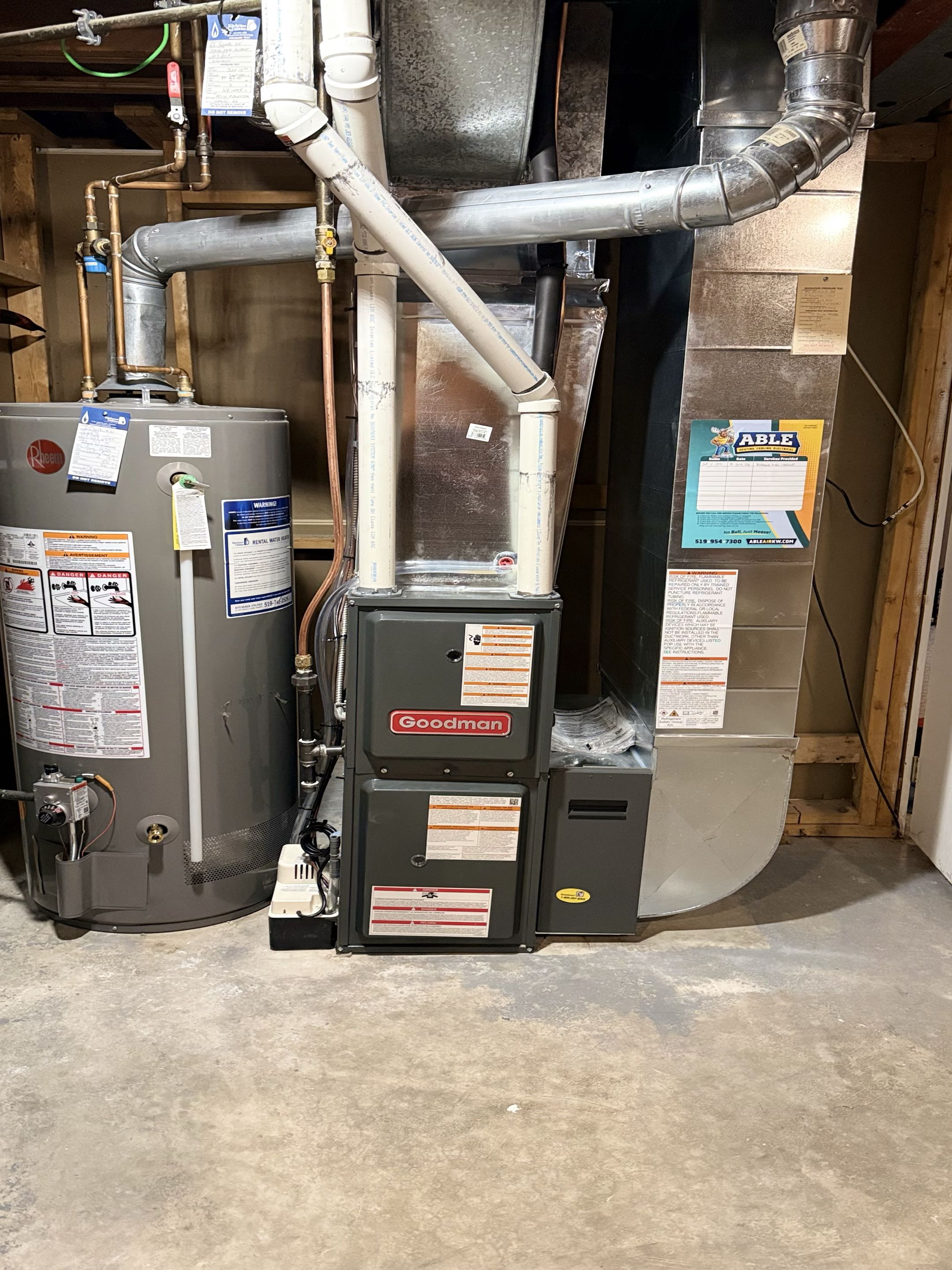 New furnace and AC Installation.