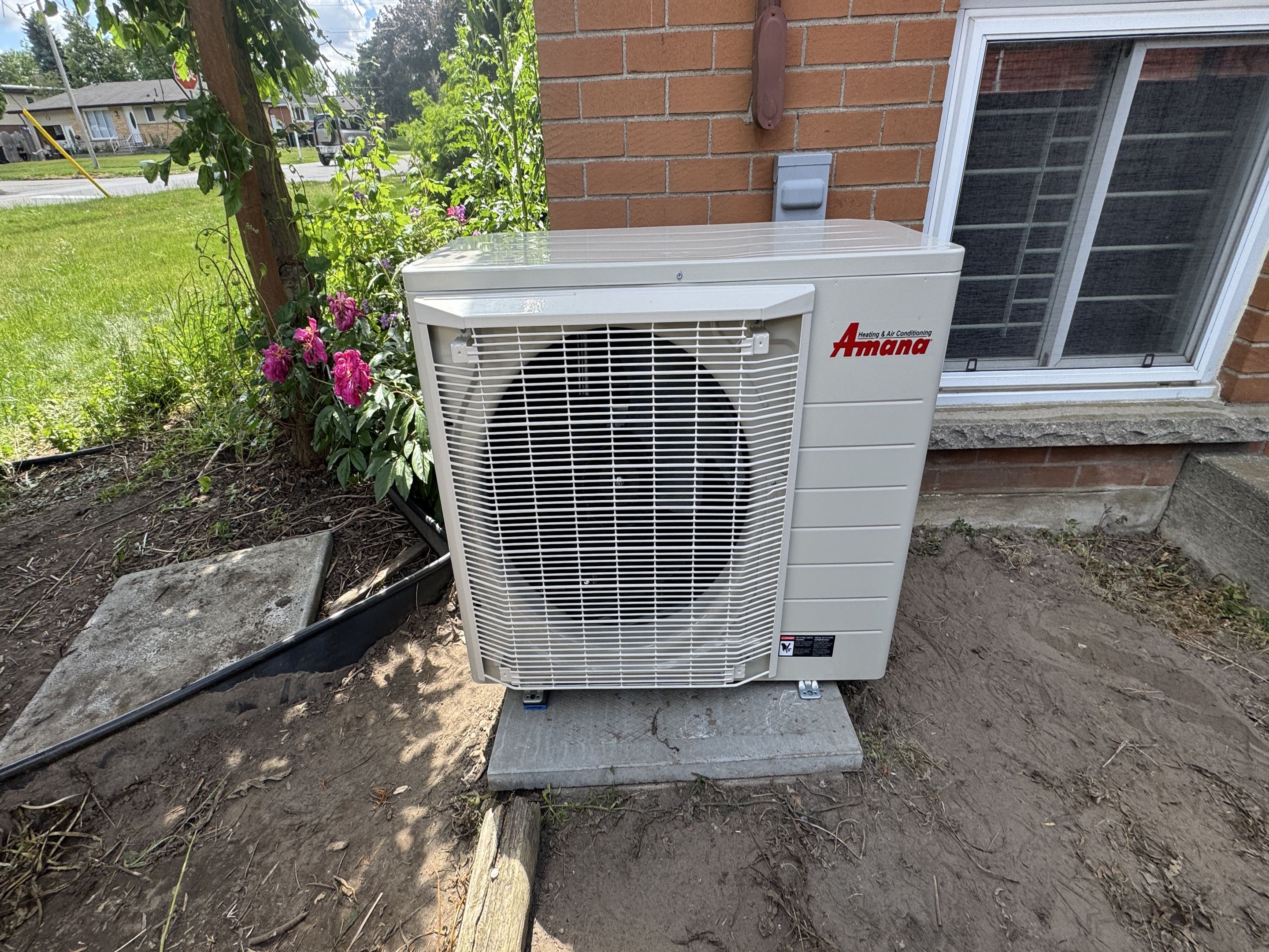 Amana Side discharge AC Installation