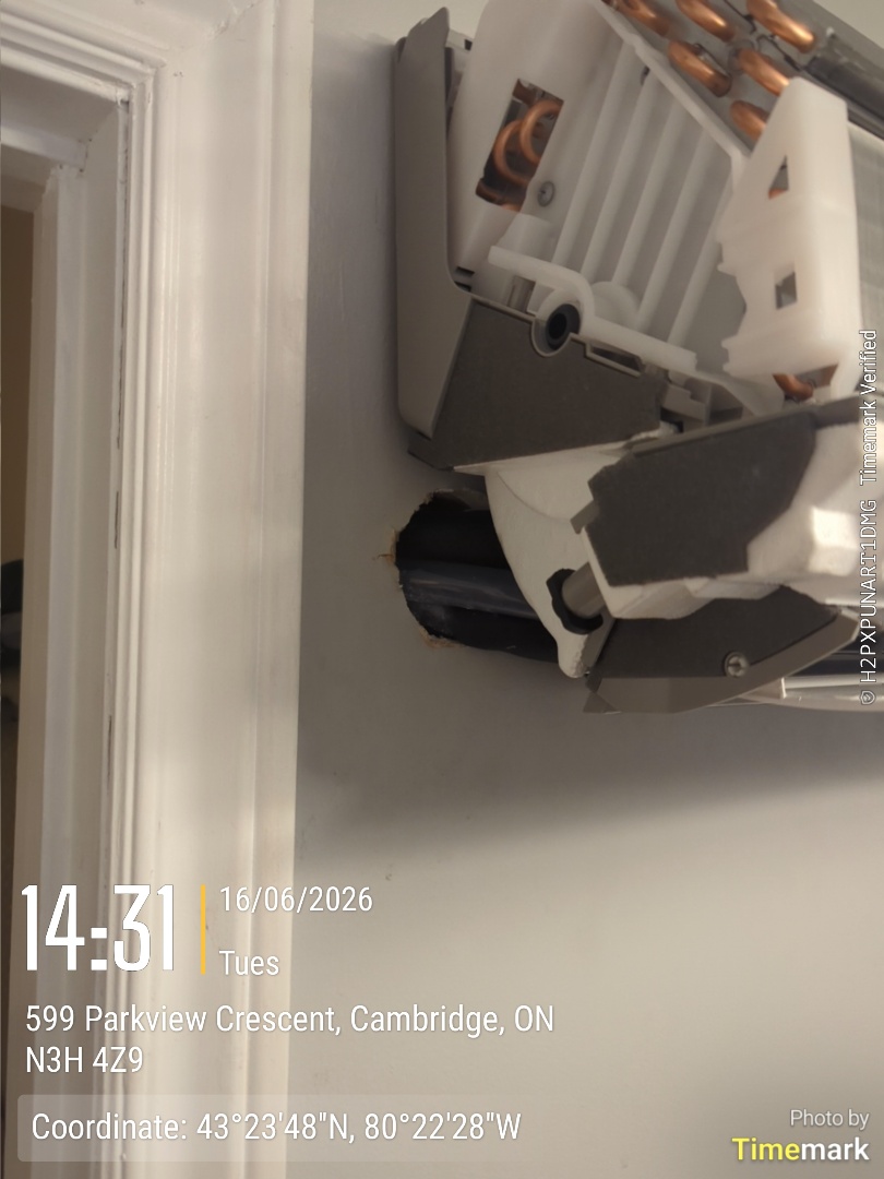 condensate pan overflowing, improper slope