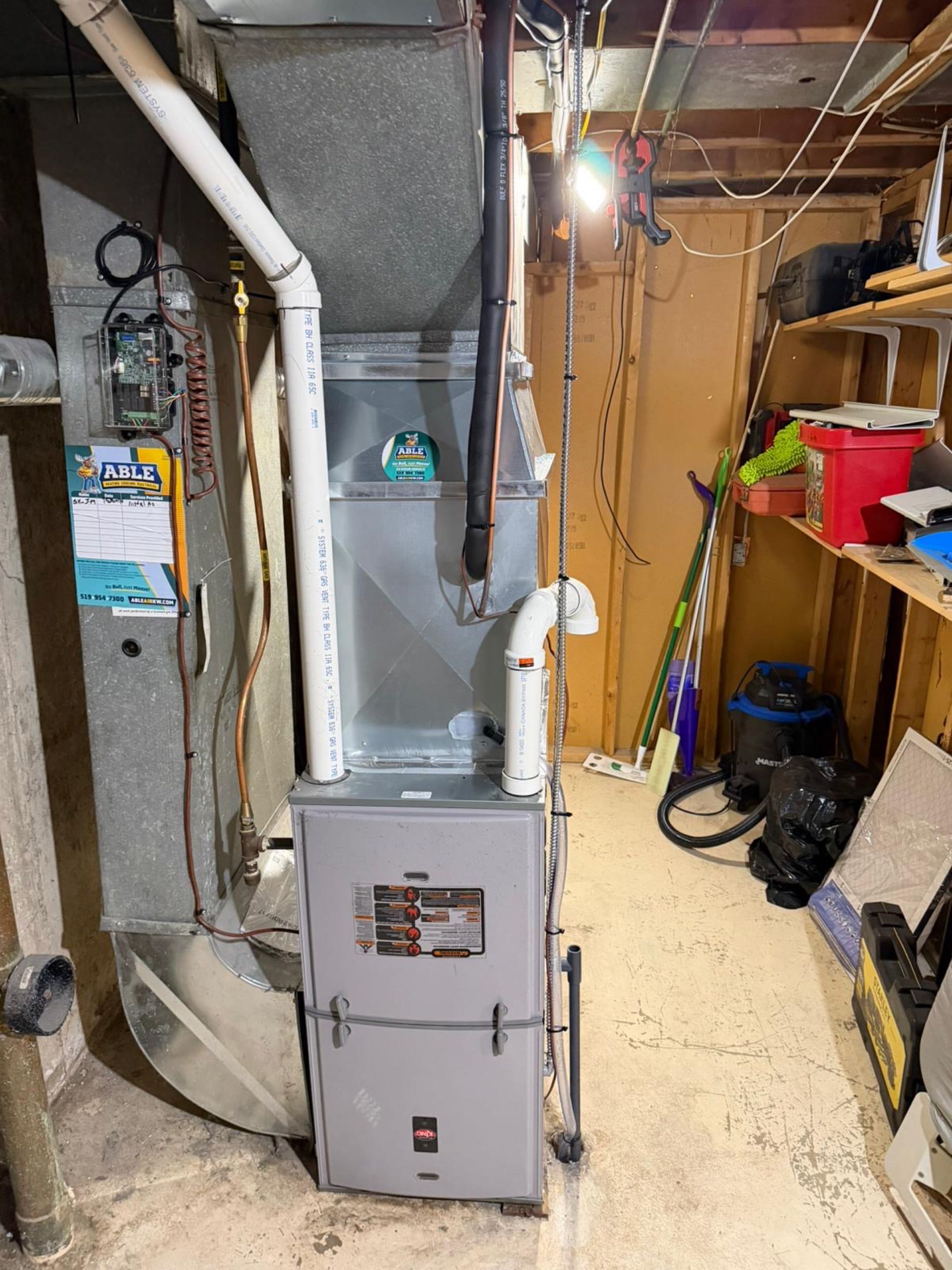 New furnace and AC installation.