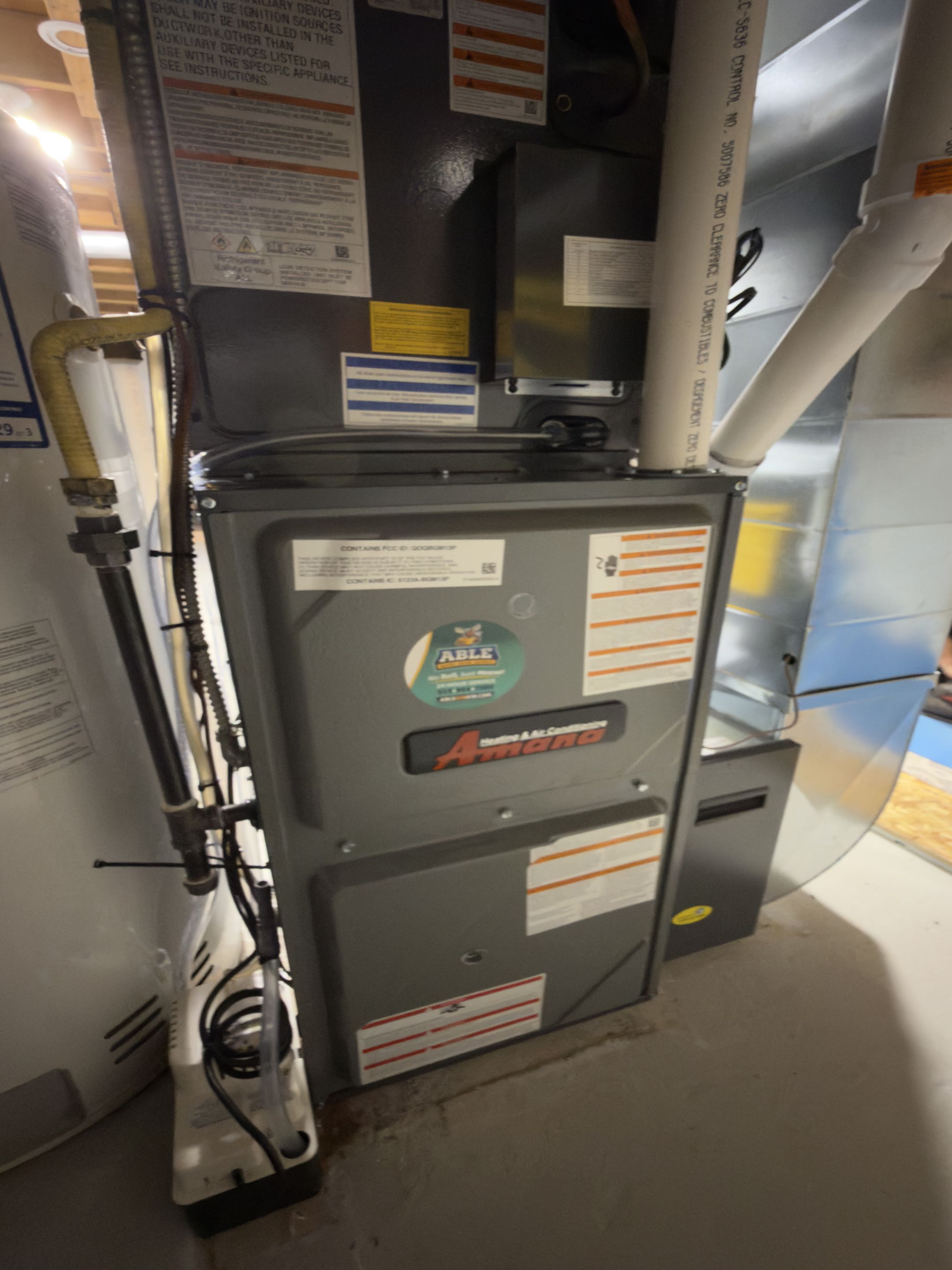 Dual Fuel Gas Furnace And Heat Pump Installation.