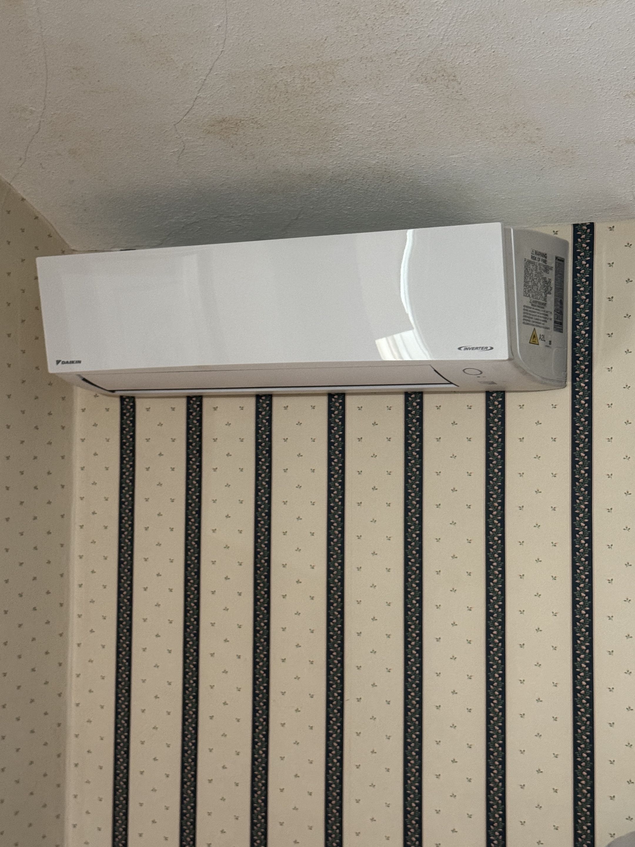 Installed ductless heat pump