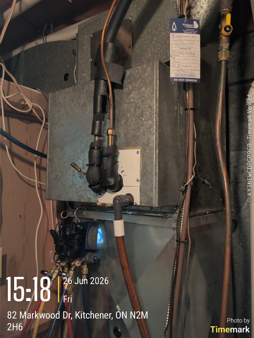 water found on floor by furnace r22 Lennox low on refrigerant, blocked condensate tube

Tech :Phil