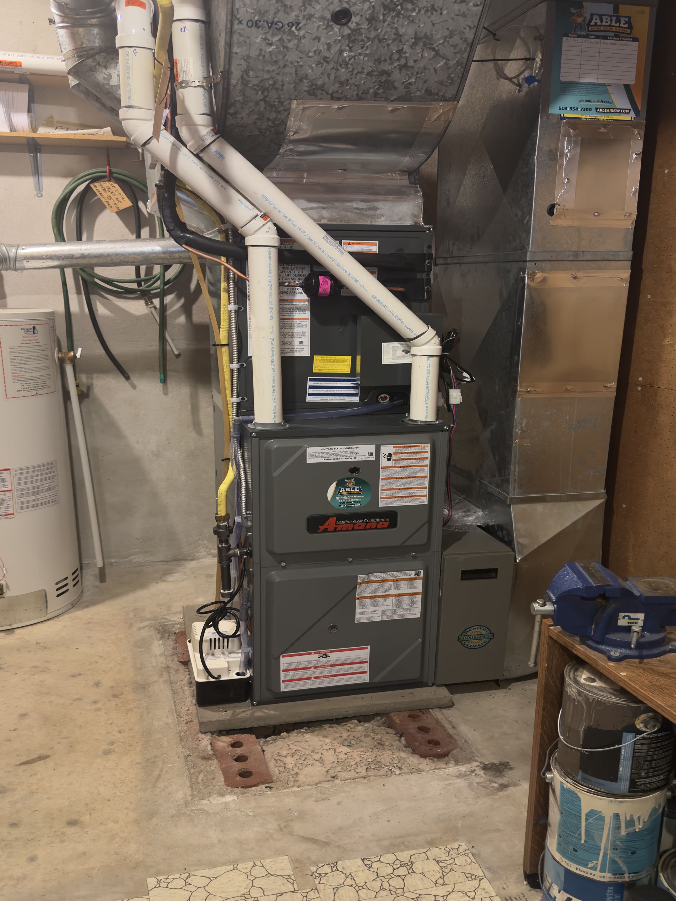 New Amana heat pump installation.