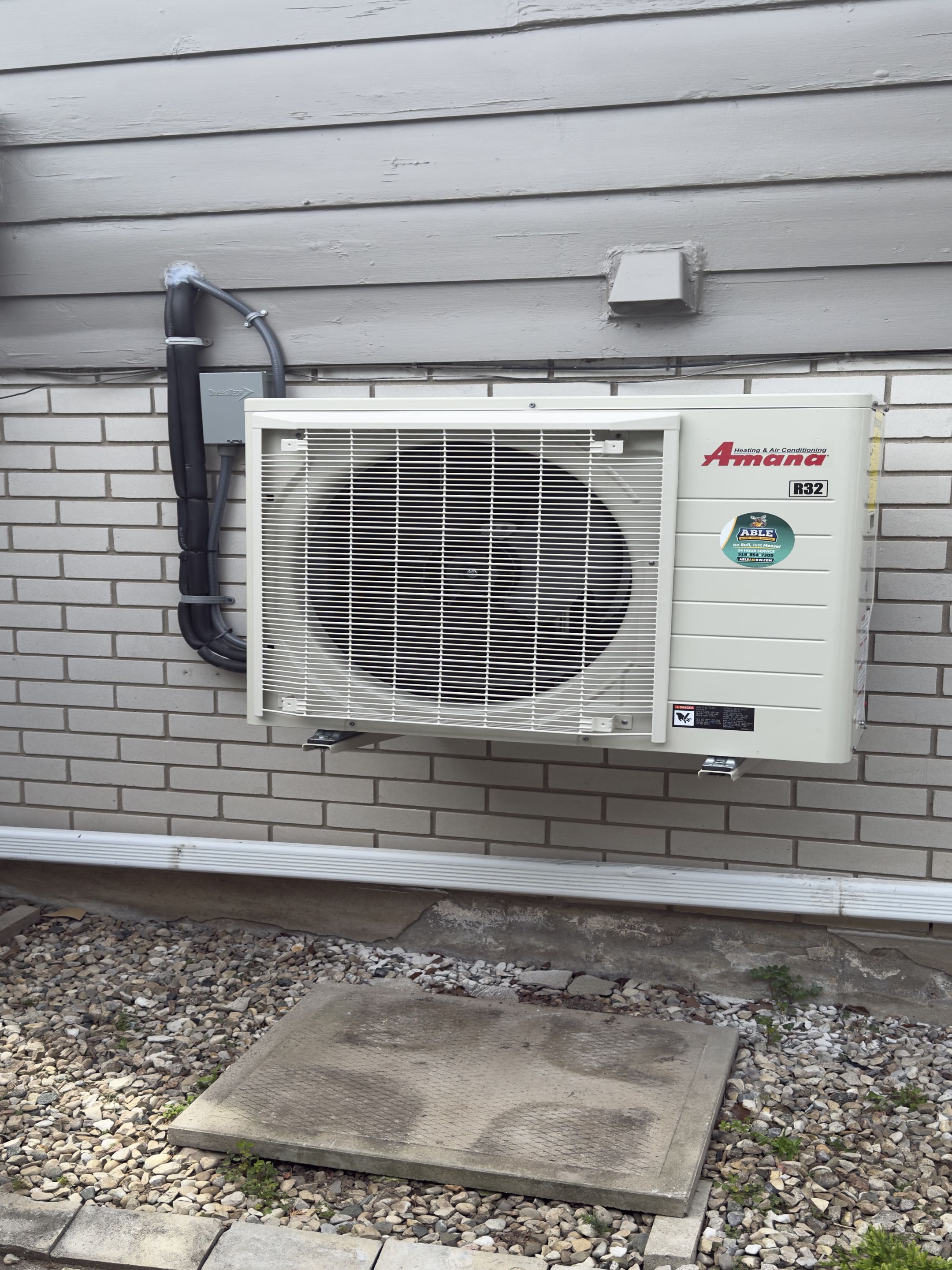 New Amana heat pump installation.