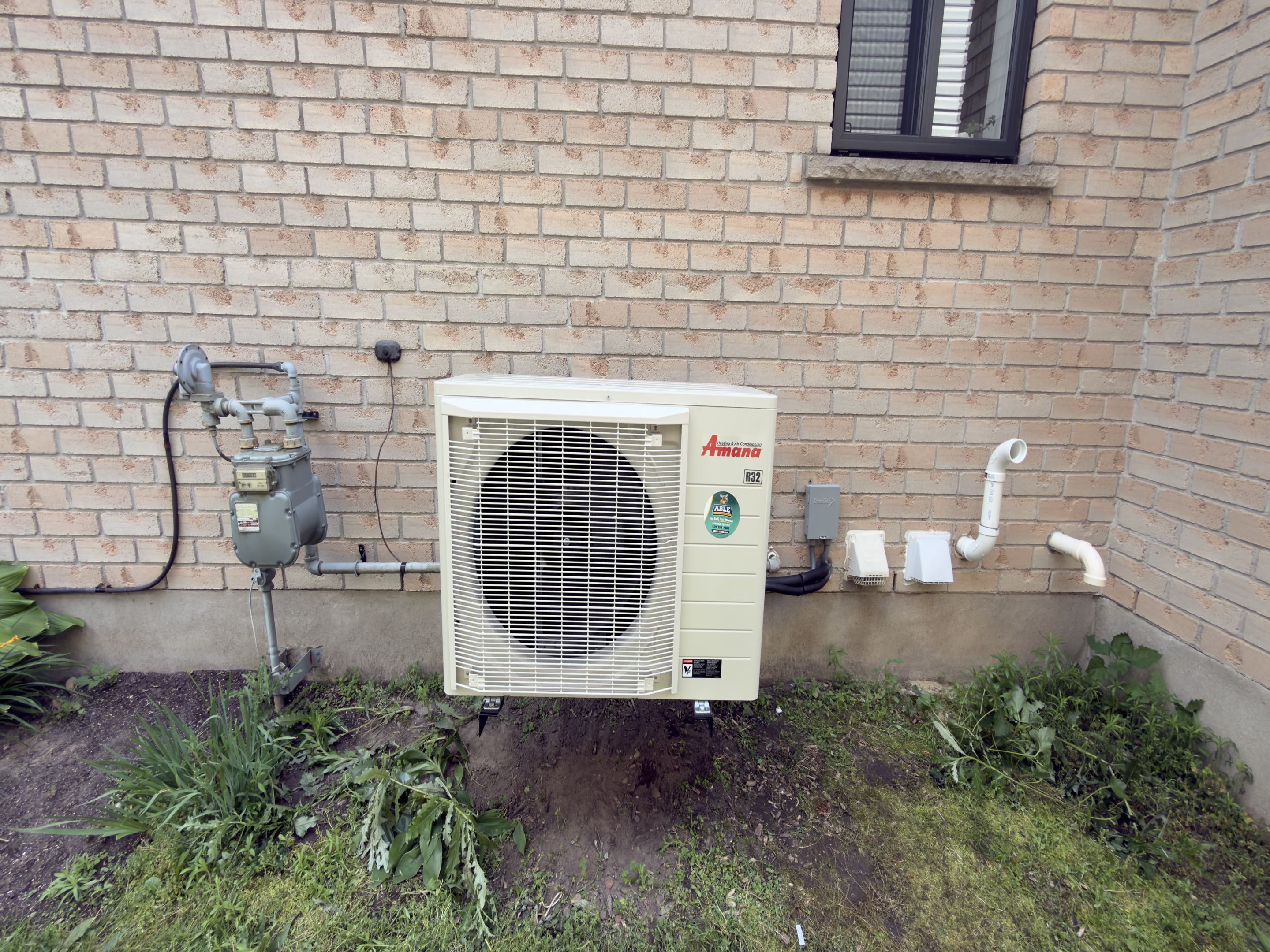 New Amana Heat pump installation.