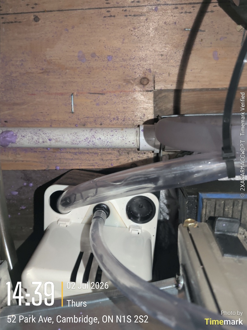 condensate pan overflowing horizontal application no. trap