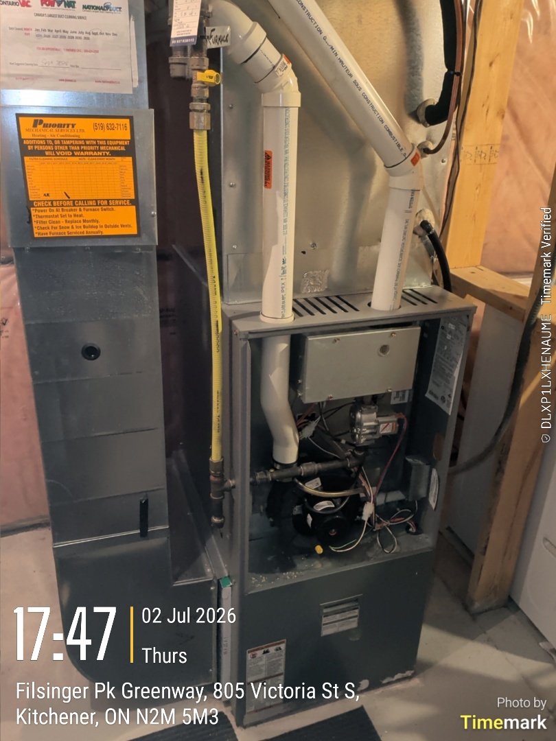 defective heat exchanger, stress cracks found