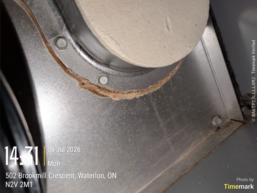 Ac fan motor failed. also found crack in the heat exchanger