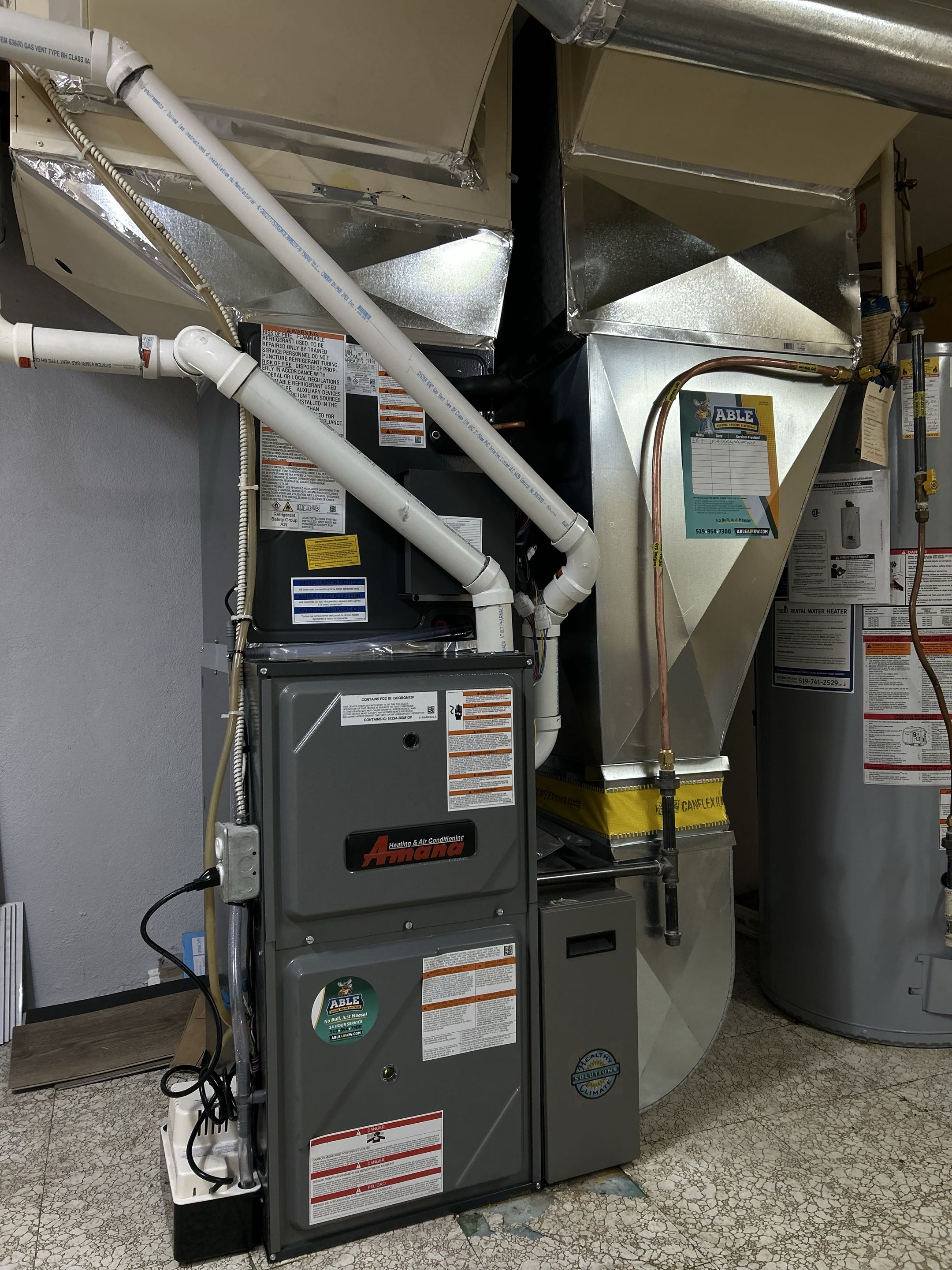 Furnace installation for a family in Kitchener 