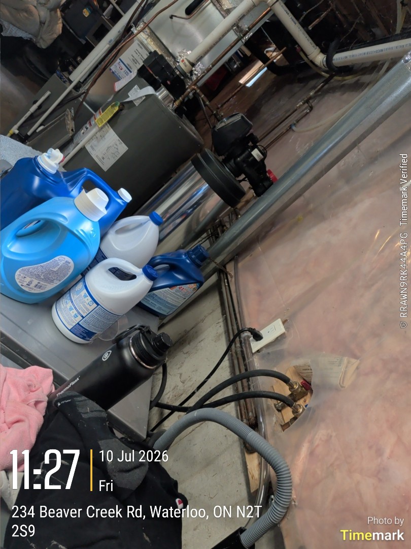 water found on the floor drain line clogged

Tech: Phil
