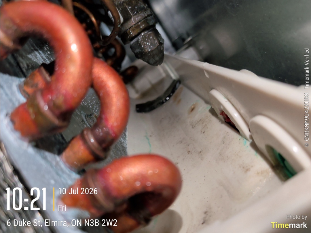 water found on the floor drain line clogged

Tech: Phil