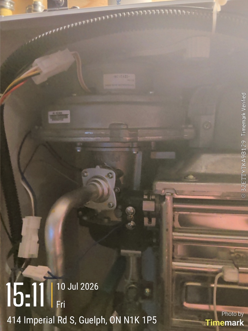 replacing navion draft motor and installing condensate drain tee