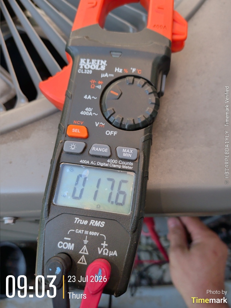 Completing a furnace and AC tune-up for a customer in Guelph
