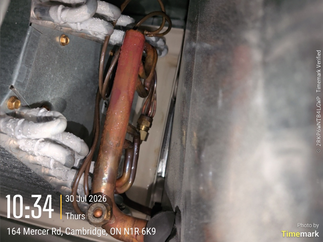 poor cooling, system overcharged. condenser very dirty

Tech: Phil