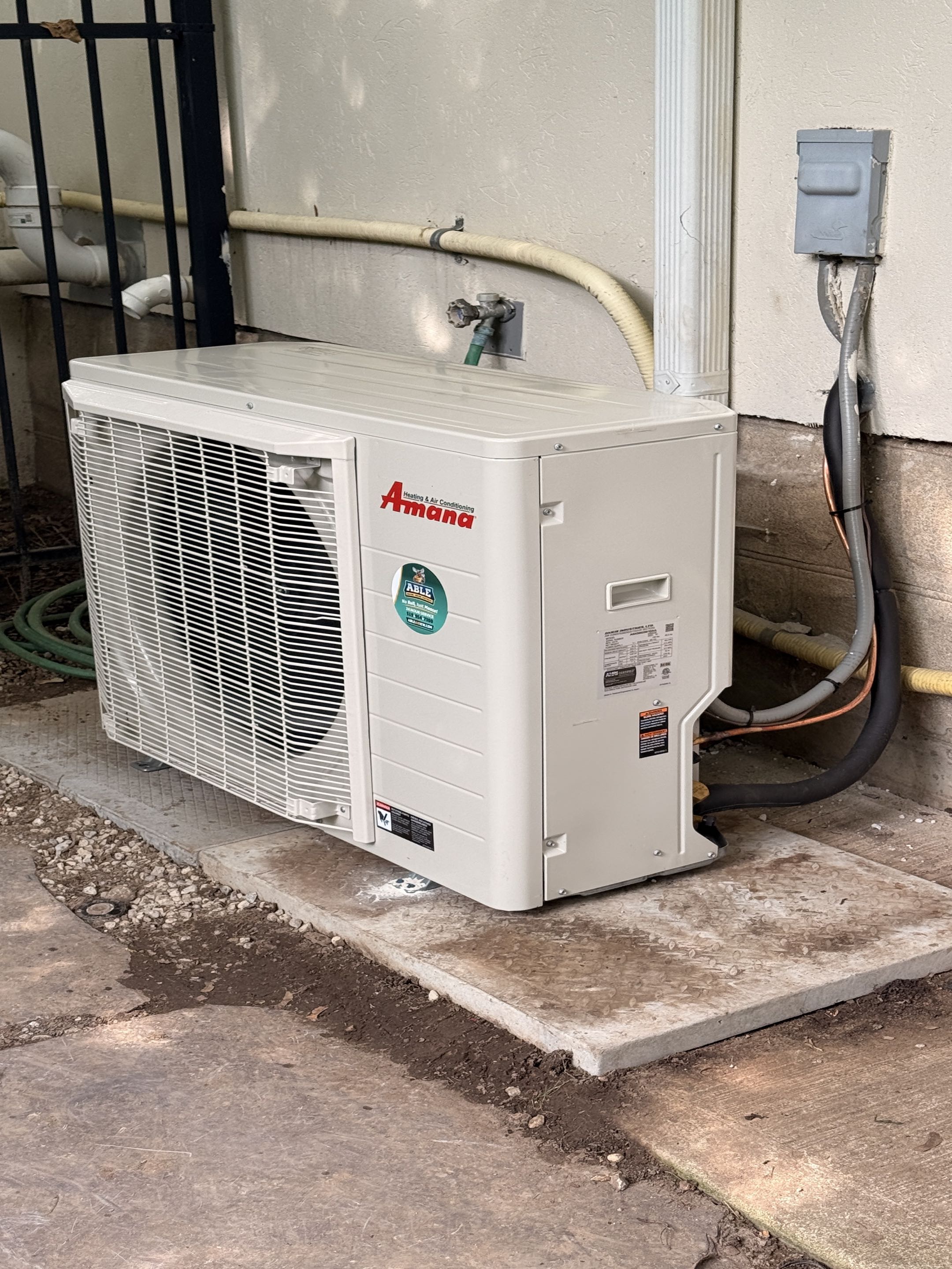New Amana AC installation.