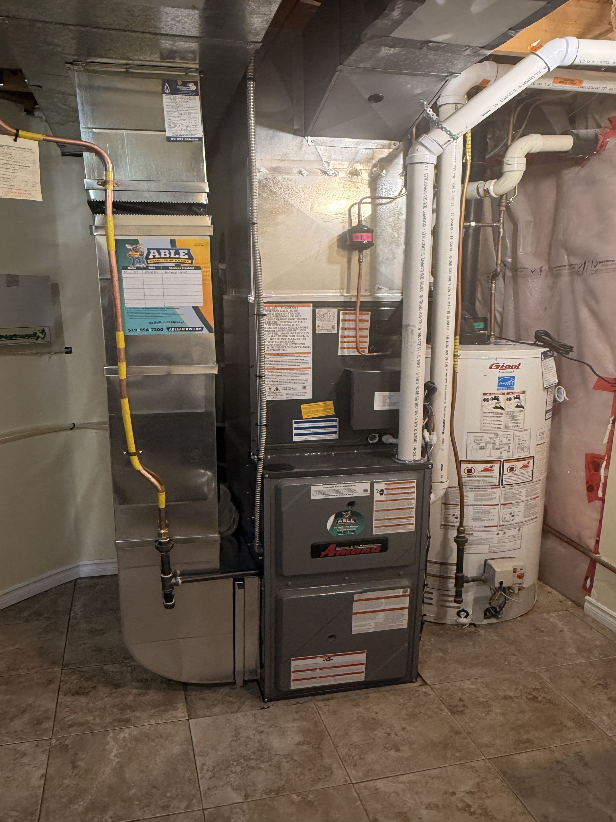 New Amana Heat Pump installation.