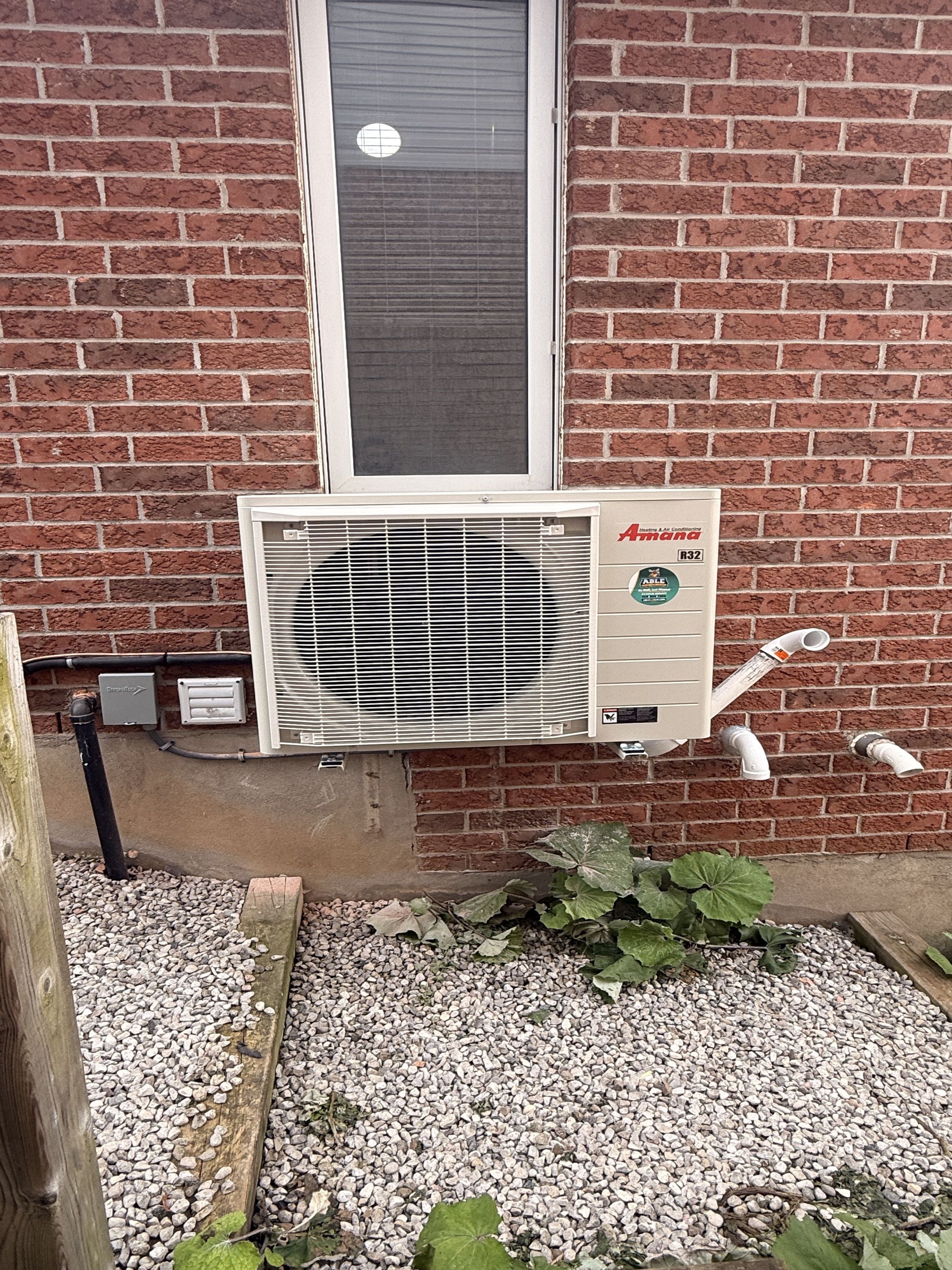 New Amana Heat Pump installation.