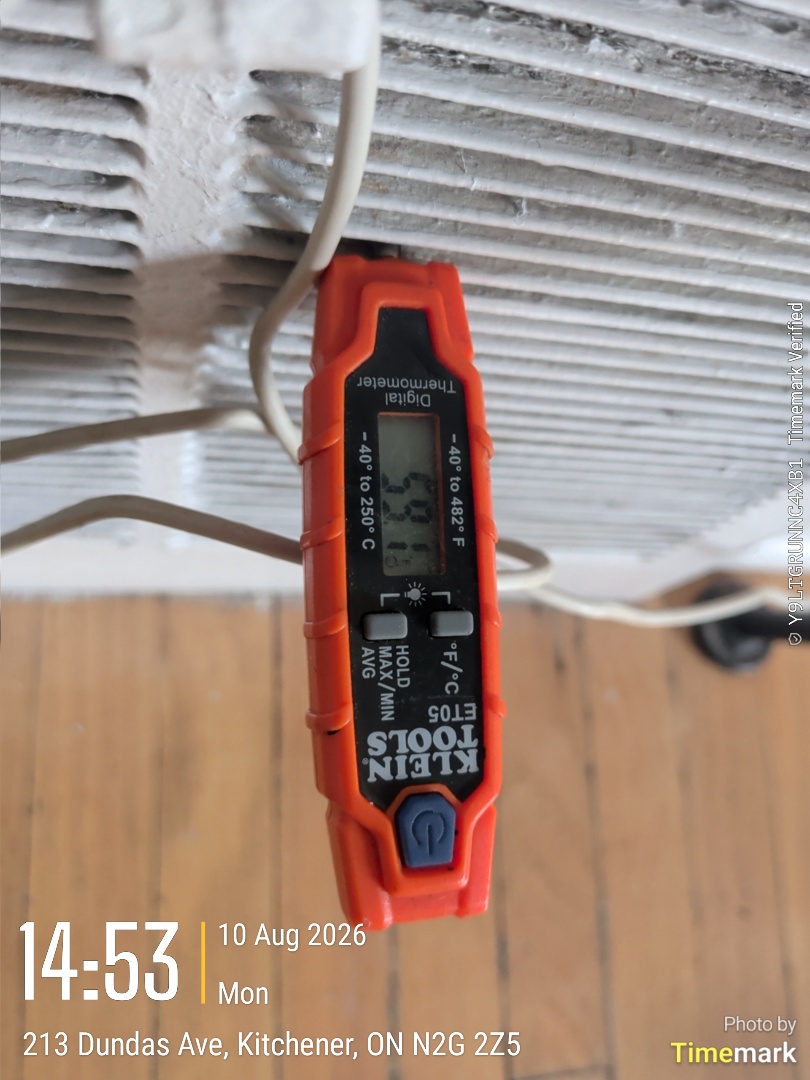 Completed an A/C service call for a customer in Kitchener