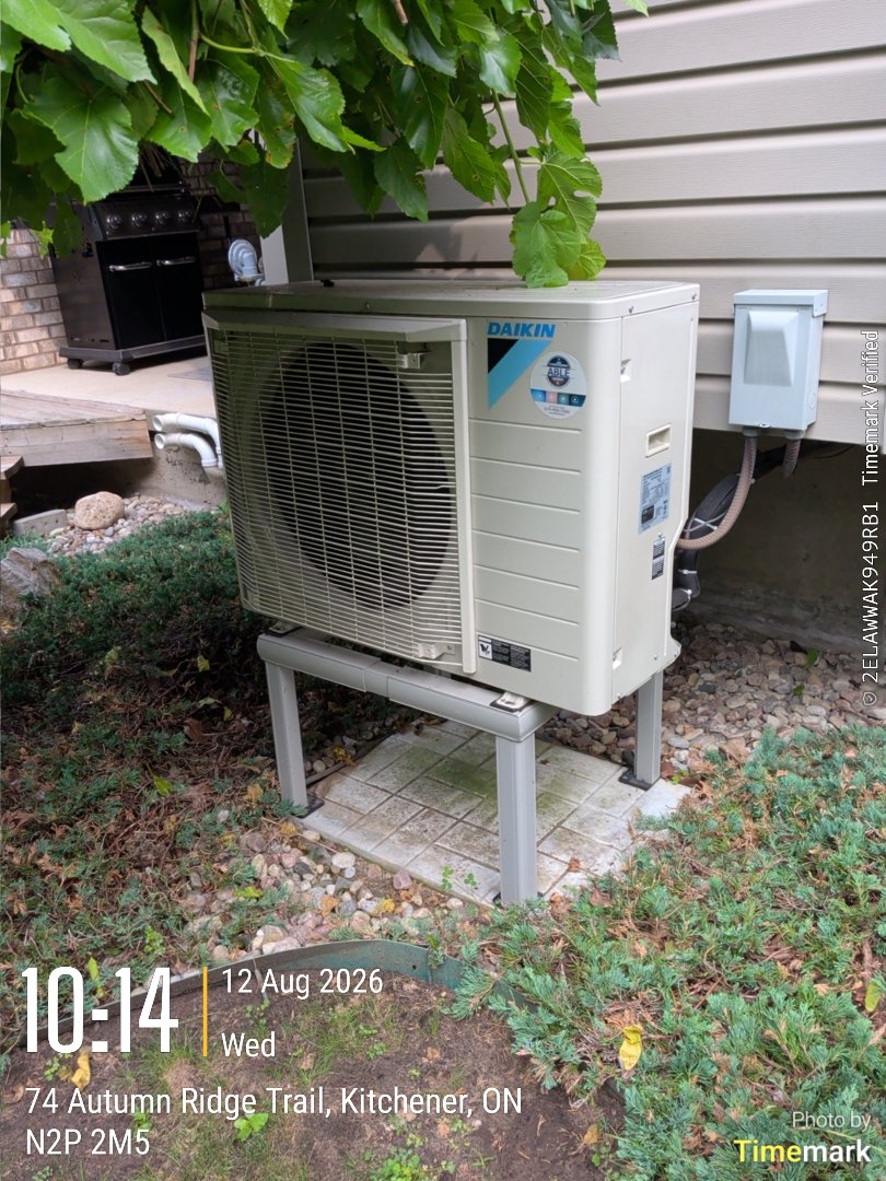 Completed a furnace and heat pump tune-up for a customer in Kitchener