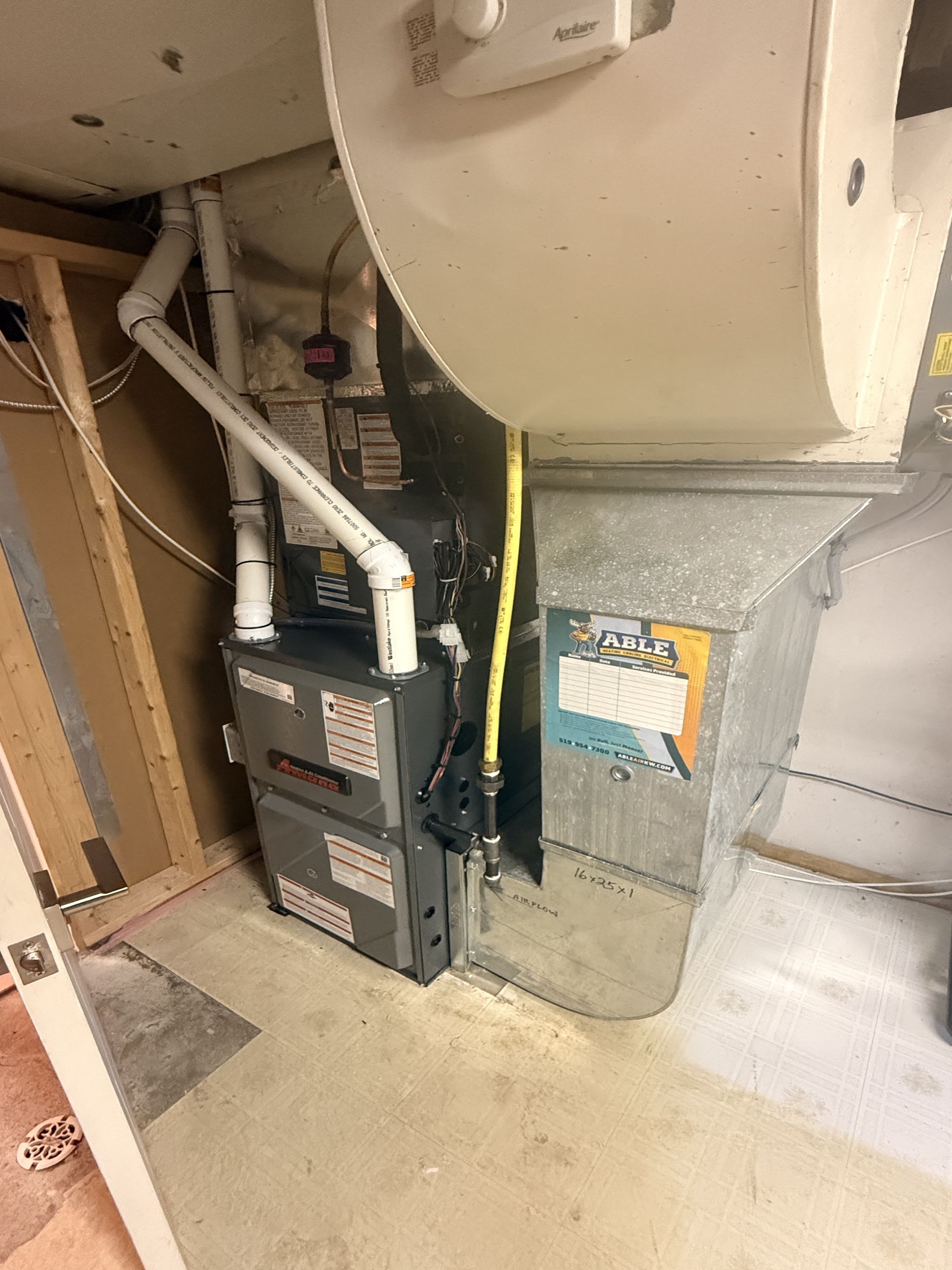 Completed an installation of a New Amana Heat pump for a family in Waterloo