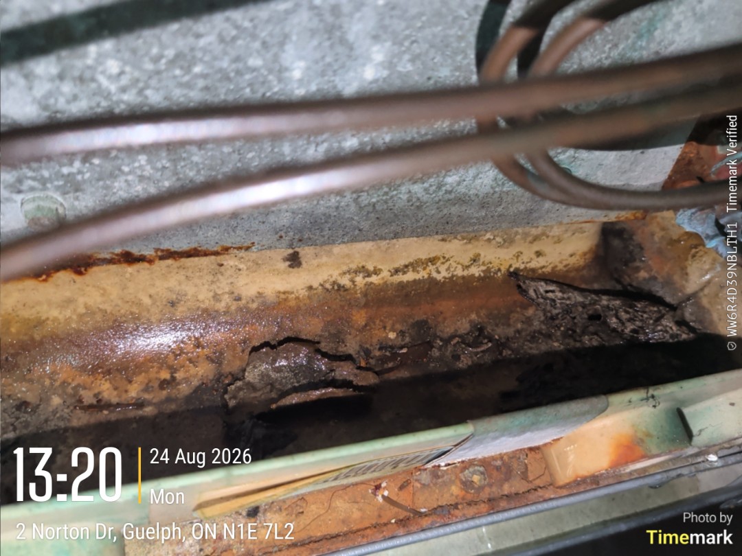 clogged drain line causing water on the floor