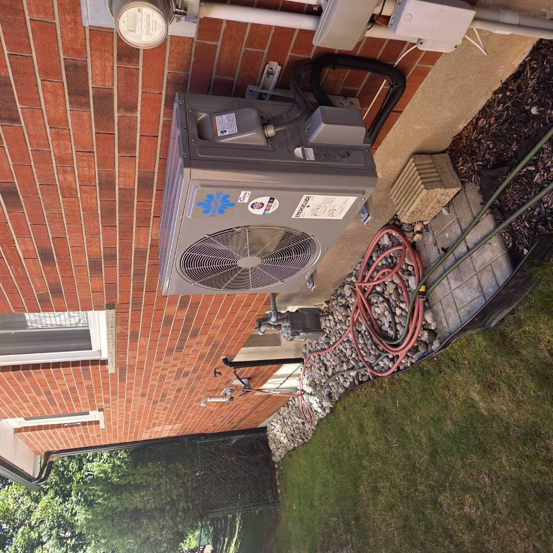 Completing an AC and Furnace Maintenance for a family in Kitchener