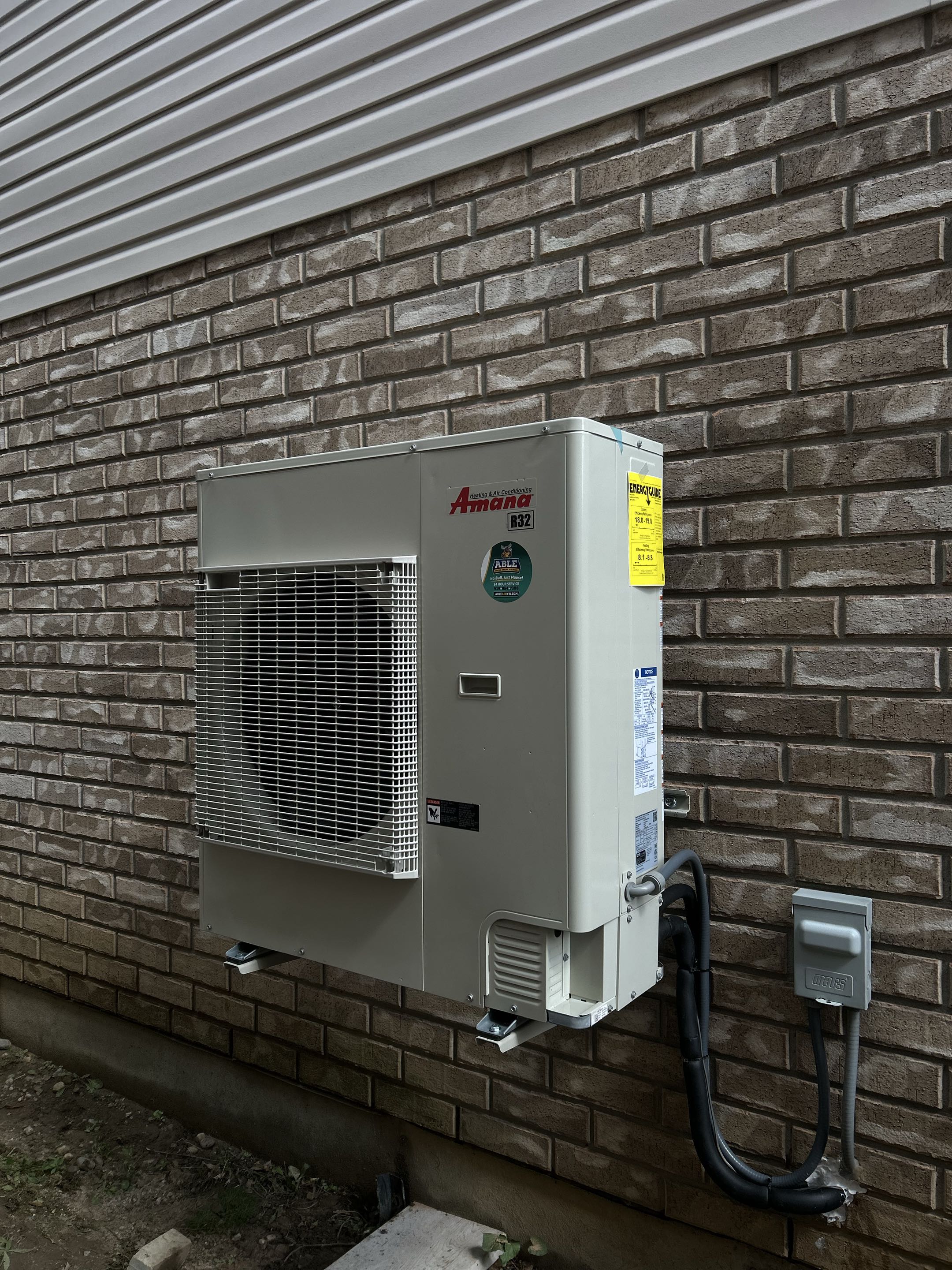Heat pump installation 
